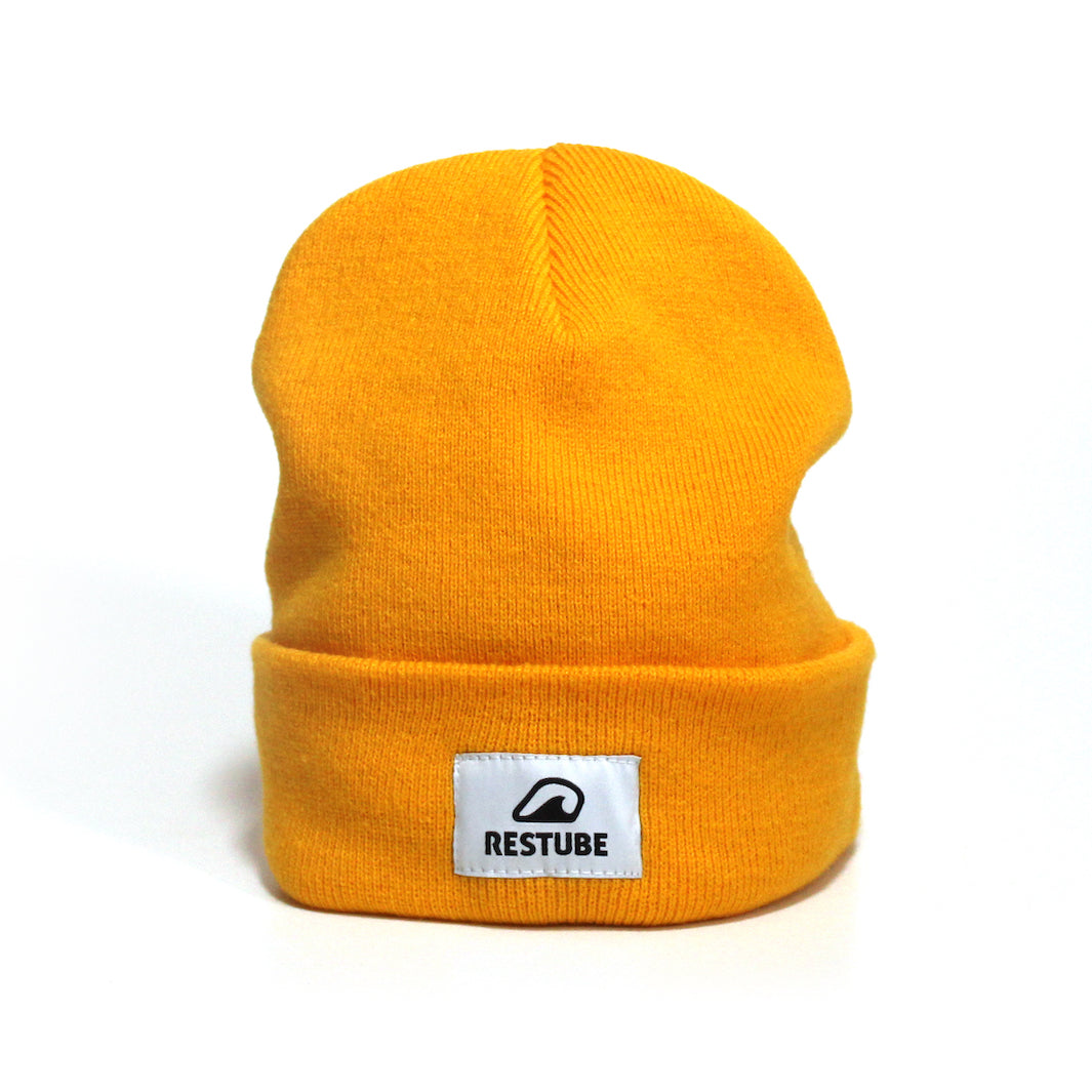 Gelbe Restube Mütze